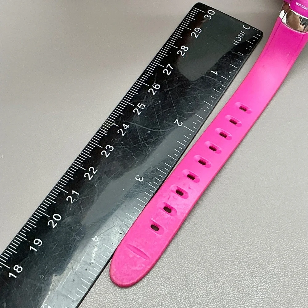 Armitron Watch Womens Pro Sport Digital Pink Resin 27mm Water Resistant Day Date